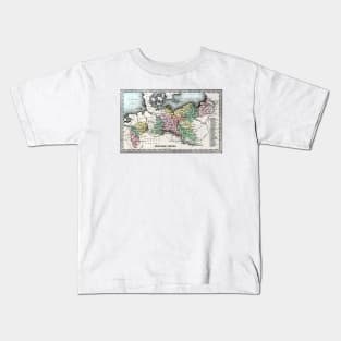 1835 Map of the Prussian States Kids T-Shirt